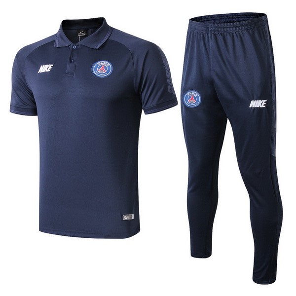 Polo Komplett Set Paris Saint Germain 2019-20 Blau